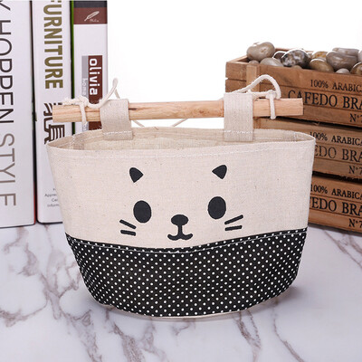 

〖Follure〗New Cotton Cartoon Cat Hanging Storage Bag Debris Pouch Wall Combination
