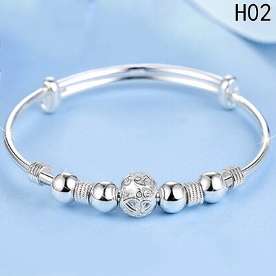 

Available Bracelet Silver Plated Style White Delicate Ball s Fashion Copper Bracelet Chic Jewelry