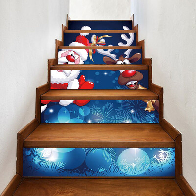 

〖Follure〗Christmas 3D Simulation stair stickers Waterproof Wall Stickers DIY Home Decor