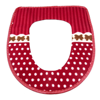 

Plush Toilet Seat Covers Bathroom Soft Warm Washable Toilet Seat Cover Cushion 2PCS The Colors Will be Sent at Random