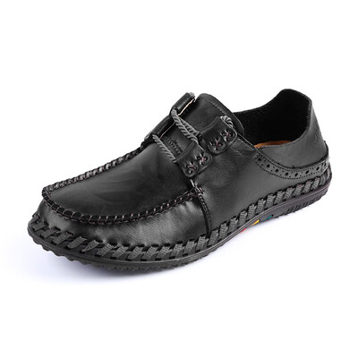 

Mocasines para hombres Zapatos casuales de cuero de moda Zapatos de conducción al aire libre respirables Hombres Marrón Negro Tall
