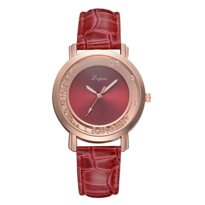 

Lvpai Women Watches Brand Hot Fashion Rhinestone Casual Ladies Luxury Quartz Clock Leather Wristwatch Relogio Feminino