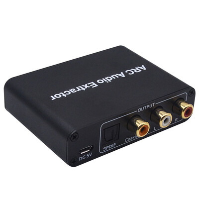 

AY80 ARC Audio Extractor HD-ARC Audio Return Channel Adapter Support Optical Fiber Coaxial RCA 35mm Output Suitable for Audio Amp