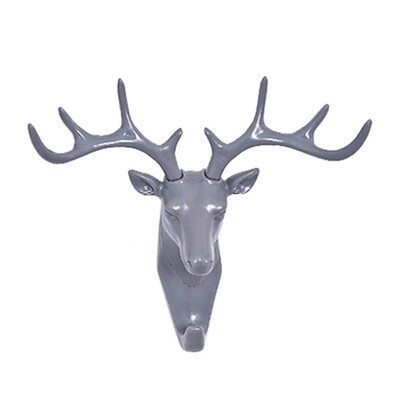 

Siaonvr Deer head Self Adhesive Wall Door Hook Hanger Bag Keys Sticky Holder