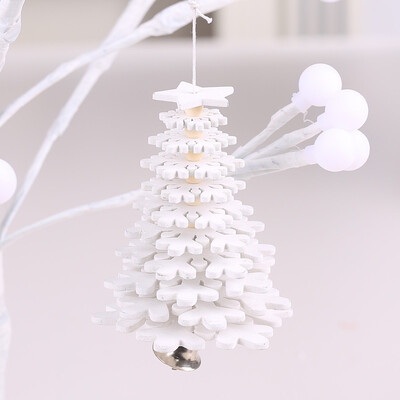 

〖Follure〗Christmas Tree Wooden Hanging Pendant Store Door Ornament Xmas Home Decor