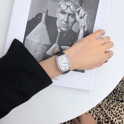 

Ins net red big beauty Xianyang Tianyou with diamond barrel womens watches mens watches lovers quartz watches