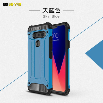 

Goowiiz Phone Case For LG V40 King Kong Armor Fashion Bumper PC TPU Prevent falling