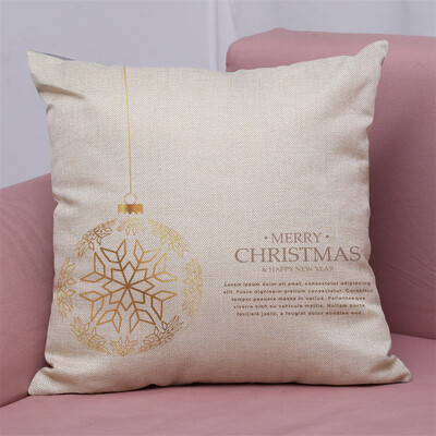 

Gobestart New Christmas Cotton Linen Pillow Case Sofa Cushion Cover Home Decor