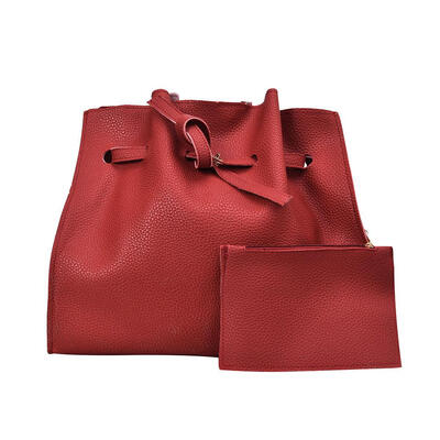 

2pcsset Women Bucket Messenger Bags Solid Crossbody Shoulder Handbag Purse