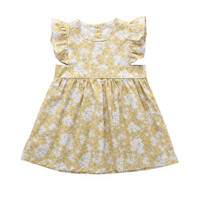 

Summer Newborn Baby Girls Flare Sleeve Floral Pattern Bodysuit RomperDress Beachwear Baby Girl Dress