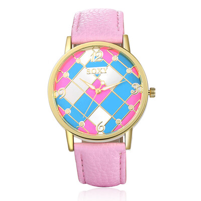 

SOXY Stylish Clock Brand Watch Women Quartz Watch Fashion Leather Watch Relogio Feminino Graffiti Wristwatch relojes para mujer
