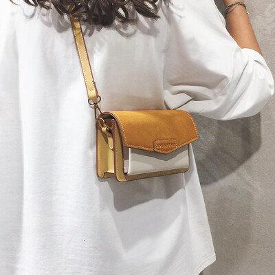 

Ins super fire 2019 spring&summer new wave Korean fashion color matching envelope messenger bag flip shoulder bag small square bag
