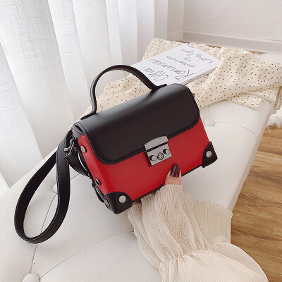 

Summer small fresh bag female 2019 new Korean version of the fashion hit color handbags wild shoulder slung small square bag