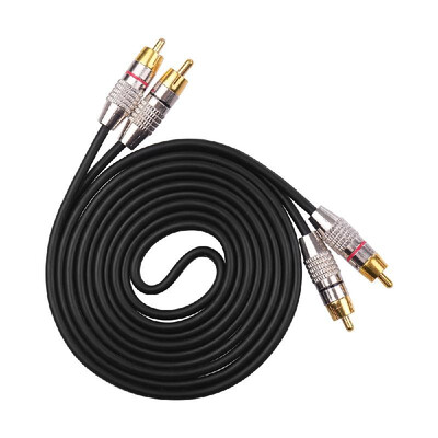 

Audio Video Connecting Wires 2RCA to 2RCA Stereo Audio Cable Shielded RCA Cords 24K Gold-Plated Compatible with Speaker Amplifier