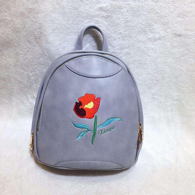 

Fashionable Adjustable Backpack Casual Portable Shoulder Bag With Embroidery Pattern For Teenage Girls Ladies
