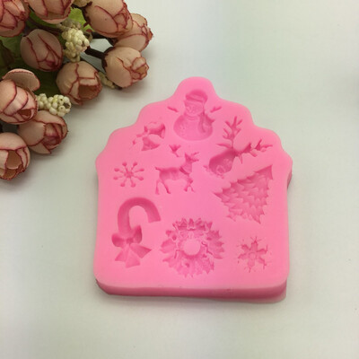 

Siaonvr Christmas Silicone Fondant Cake Mold Mould Chocolate Baking