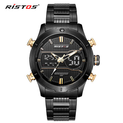 

RISTOS9360 watch mens multi-function dual display luminous outdoor sports watch LED waterproof