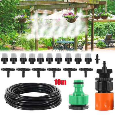 

10M Outdoor Garden Misting Cooling System Fan Cooler Patio Water Mist Nozzles