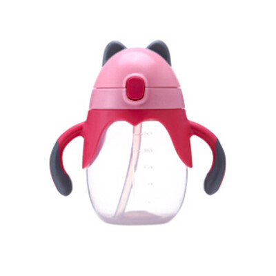 

New Cartoon Toddler Infant Kid Feeding Drinking Water Straw Bottle