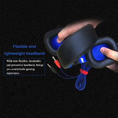 

Over-ear Gaming Headset for PC Laptop with Microphone with USB 35mm Plug LED Light Volume Control Gaming Headphones