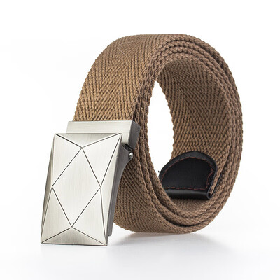 

Unisex quality Canvas belt Solid Color Automatic Buckle belt Casual Joker Jeans Mens&Womens Belt