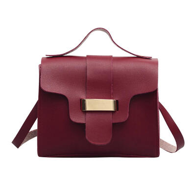 

Simple Solid Color Small Shoulder Bags Women PU Leather Messenger Handbags