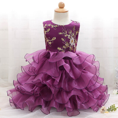 

Childrens Kids Girls Floral Princess Floral Gown Party Sleeveless Tutu Dress