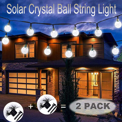 

Siaonvr Solar Crystal Ball Waterproof String Lights Lighting For Garden Home Landscape