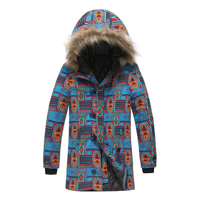 

Men Casual Vintage Jacket Long Sleeve Printed Hoodie Winter Warm Outwear Coat