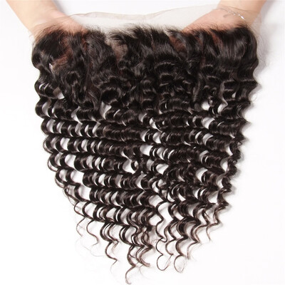 

UNice Malaysian Curly Human Hair Lace Frontal with Pre-plucked 10-20