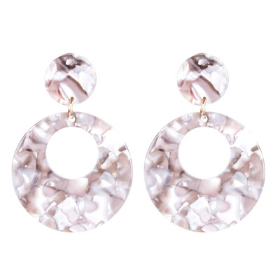 

Olaru Vintage Acetate plate Round Stud Earrings Fashion Extendy Cheap Earring Women Cute Brincos Shipping Bijoux Female New hOT