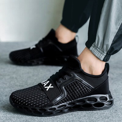 

Explosive models casual sports high elastic rubber anti-skid hollow soles large size 3D bottom knife mens shoes 39-46