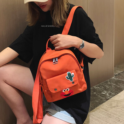 

Fashion trend canvas bag high school student backpack bag 2019 new Korean version of the campus ins wind backpack