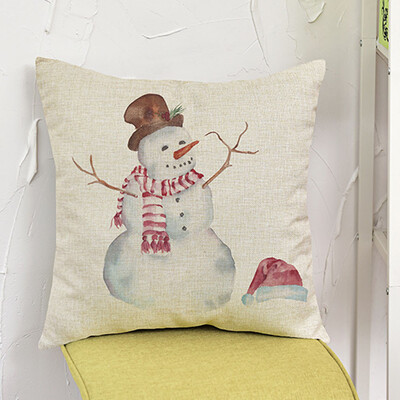 

Siaonvr Christmas Snowman Printing Dyeing Sofa Bed Home Decor Pillow Case Cushion Cover