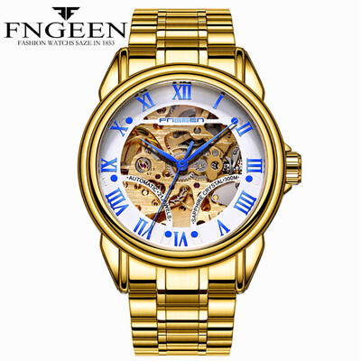 

Gobestart FNGEEN Water Resistant Stainless Steel Watch Automatic Mechanical Men Watch