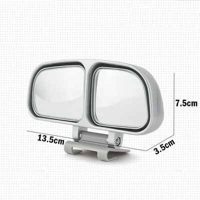 

2PCS Auto Wide Angle Rear Mirrors Car Side Rear View Blind Spot Square After Mirror White Black Adjustable Blindspot Car Mirror