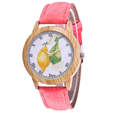 

RM Womens Fashion Casual Leather Strap Analog Quartz Round Watch