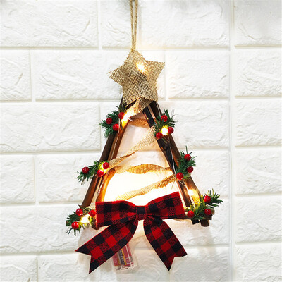 

〖Follure〗Home Decoration Wreath Pendant LED Wreath Wall Hanging Christmas Wreath