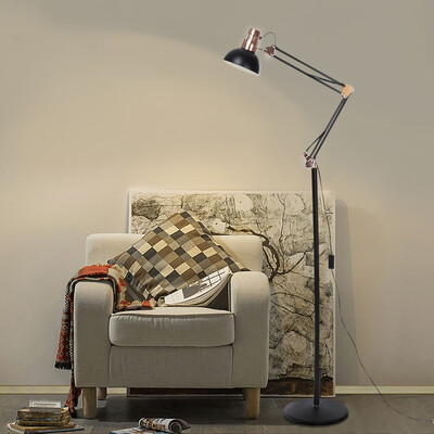 

Siaonvr Metal Floor Lamp Architect Swing Arm Standing Lamp Adjustable Head Reading Light