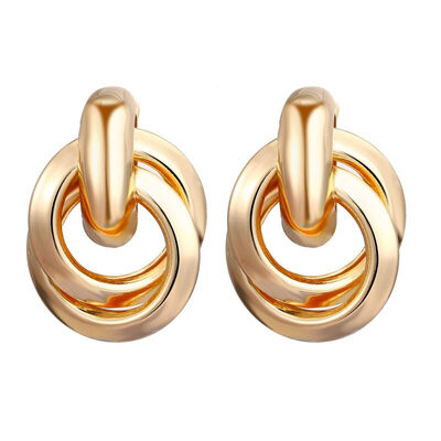 

ZA Jewelry Metal Drop Dangle Earrings For Women Geometric Round Leaf Vintage Statement Earrings Wedding Party Gifts Bijoux Punk
