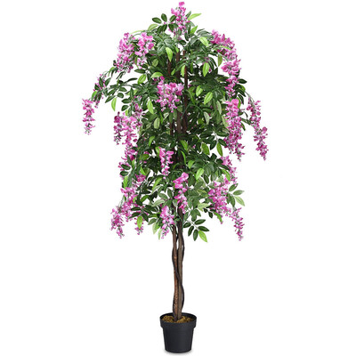 

6-Feet Artificial Wistera Silk Indoor-Outdoor Tree
