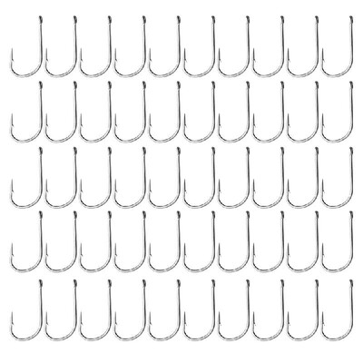 

50PCS Fishing Hooks High Carbon Steel Barbed Hook Fishhooks Sea Fishing Hooks