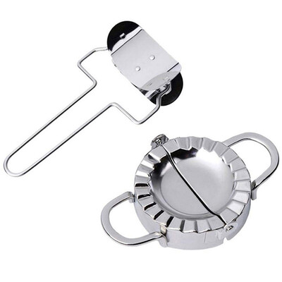 

Stainless Steel Dumpling Maker MouldWraper Dough Presser Kitchen Gadget Tool UK