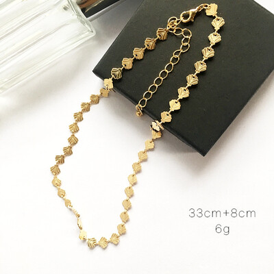 

Small Cute Gold Cowrie Shell Statement Necklace for Women Girls Party Gift Wedding Summer Beach Choker Necklaces Pendants