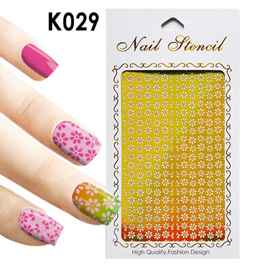 

Toponeto 1Pc Irregular Hollow Nail Art Vinyls Stencil Stickers Manicure