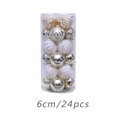 

24PCS 6CM Christmas Balls Tree Decoration Xmas Ornaments Party Wedding Decor