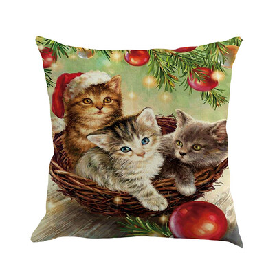 

Siaonvr Christmas Pillow Cover Pillowcases Decorative Sofa Cushion Cover 45x45cm