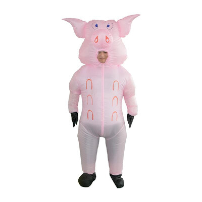 

Pink Cute Funny Pig Inflatable Costume Cosplay Playground Outdoor Air Fan Operated Blow Up Clothing Props