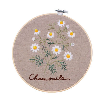 

Full Range of Embroidery with Tools Kit DIY Flower Daisy Pattern Handkerchief for Valentines Day Gift DIY Knitting Product