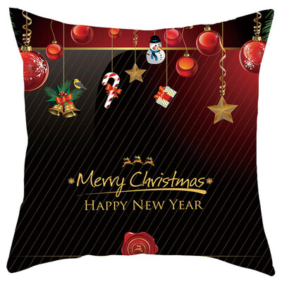 

Tailored Merry Christmas Short Plush Pillowcase Sofa Pad Set Home Decoration 18x18 Inch